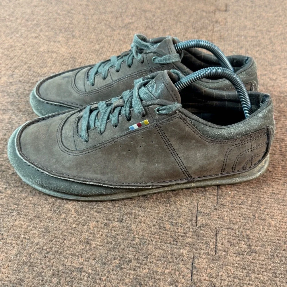 C+ The North Face Mens Base Camp Moccasin Brown Leather Sneakers AX6P Size 9.5